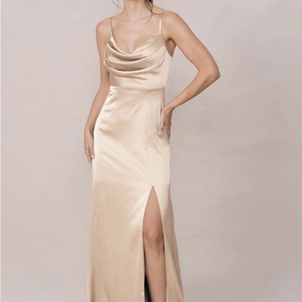 Elegant Cream Evening Gown